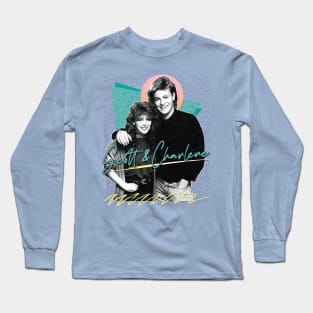 Scott & Charlene  // 80s Retro Fan Artwork Long Sleeve T-Shirt